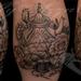 Tattoos - Black and Gray Teapot Artichoke Rose - 71967